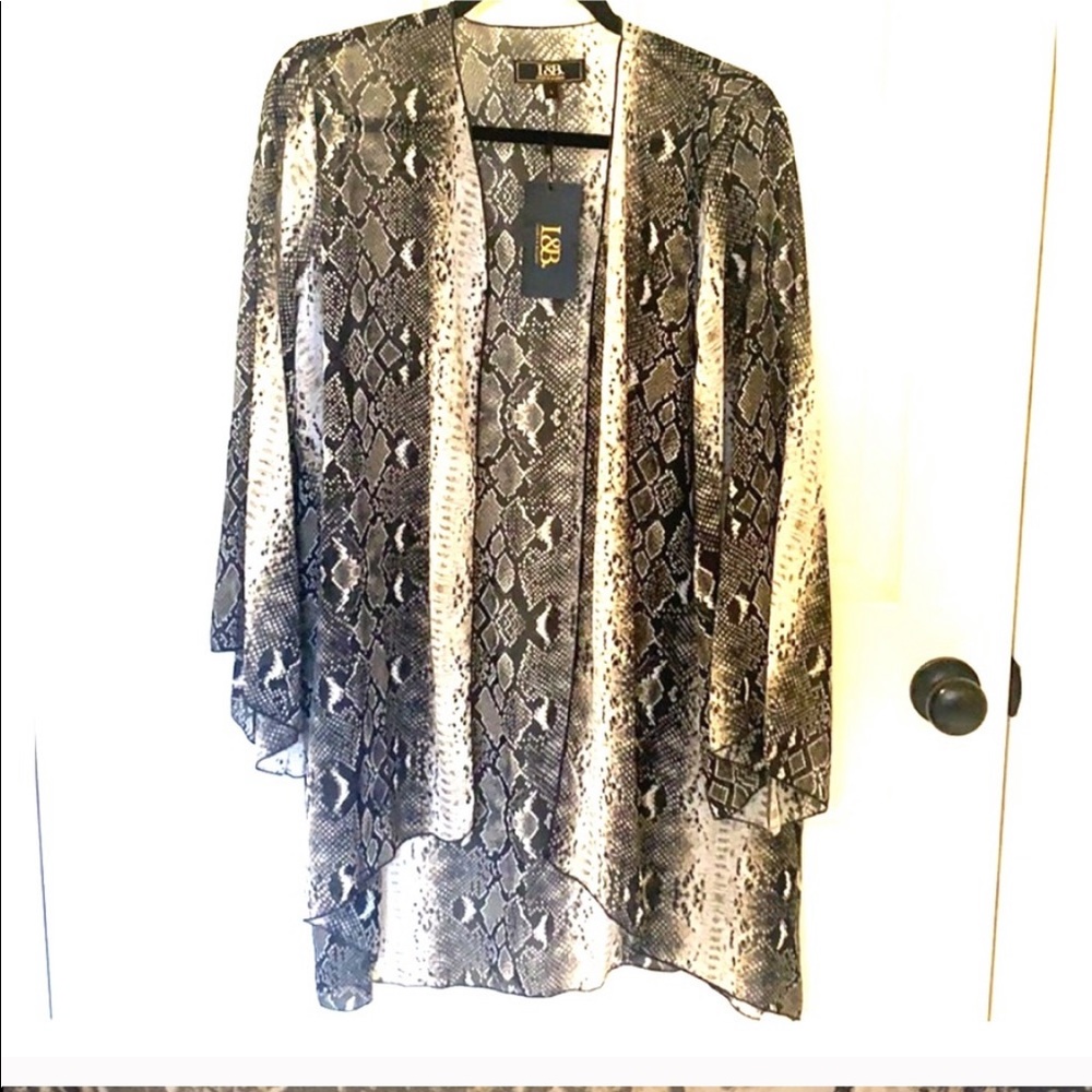 Brand new L&B snakeskin kimono size L